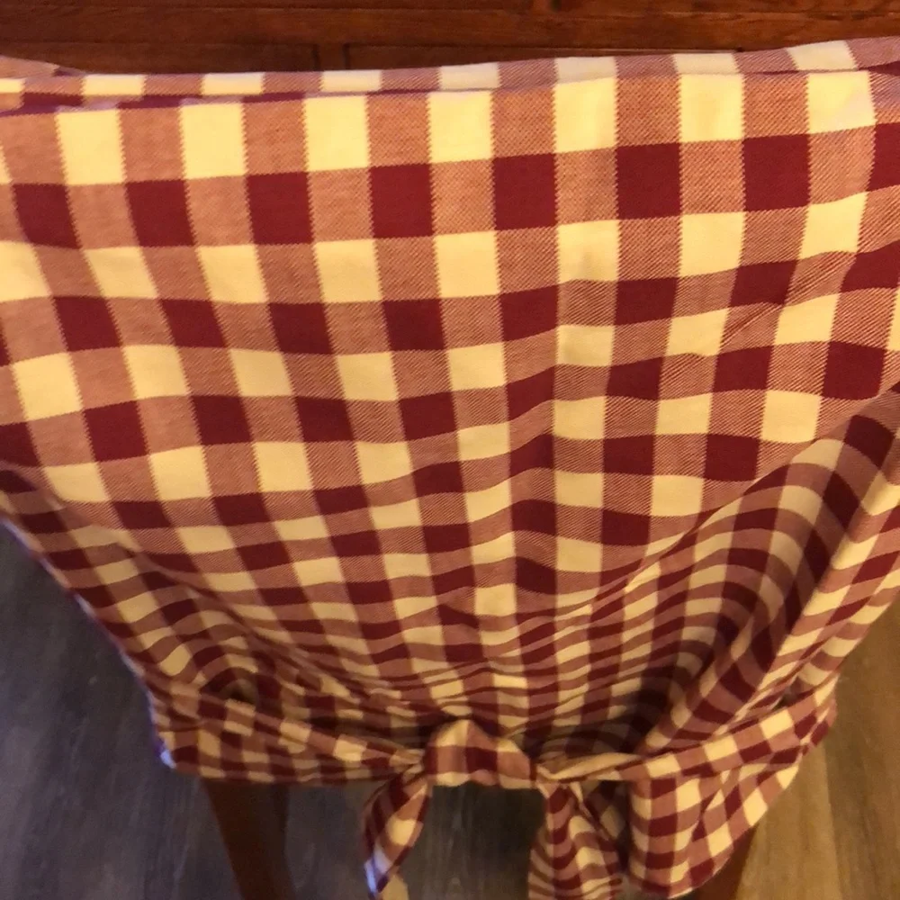 Red&White Checked Gingham Dining Room Chair Slipcover 16x28x16.5”w/6” drop